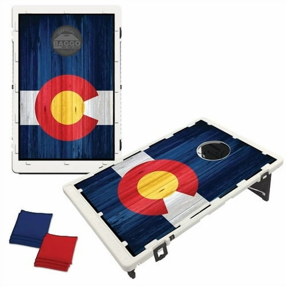 Colorado Flag Heritage Edition Portable 2x3 Bean Bag Toss Cornhole Style Game by BAGGO