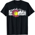 thumbnail image 1 of Colorado Flag Mountains Retro Vintage Distressed Graphic Tee T-Shirt Black X-Large, 1 of 4