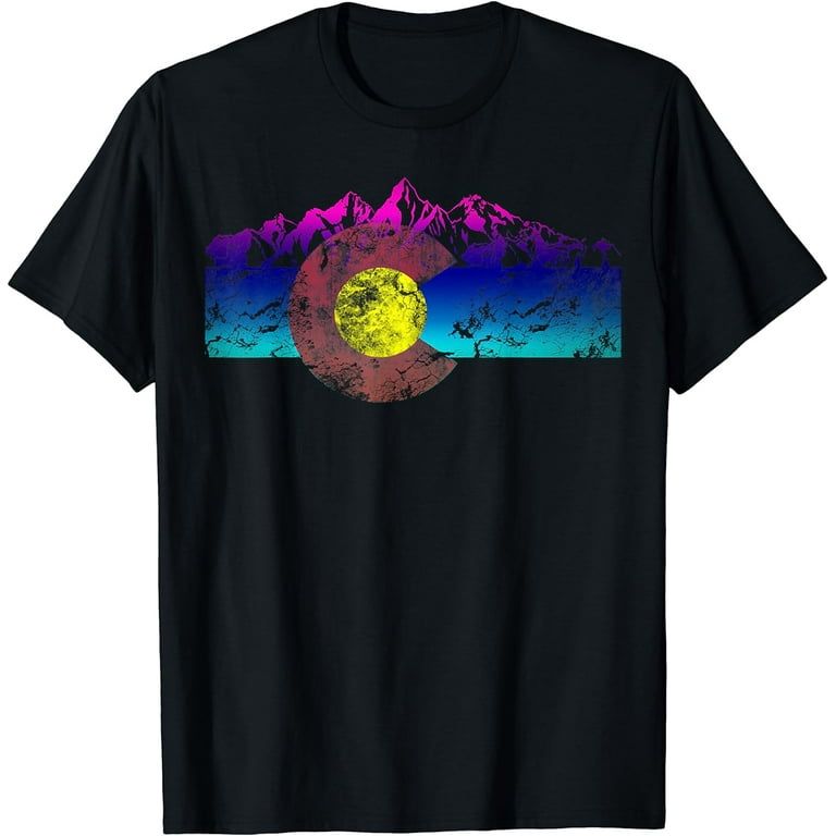 Colorado Flag Retro Vintage Colorado Mountains Flag T-Shirt Colorado Flag Retro Vintage Colorado Mountains Flag T-Shirt