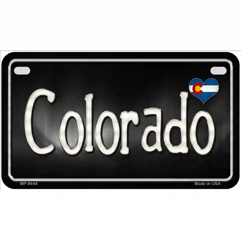 Colorado Script Logo Colorado Flag Script Metal Novelty License Plate 7