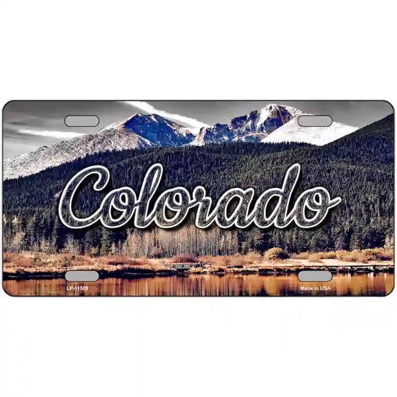 Colorado Forest and Mountains Novelty Metal State License Plate 24" x 12" Large