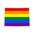 thumbnail image 1 of Colorado Gay Flag State Shape Rainbow Pride LGBT - 12" Vinyl Sticker Waterproof Decal, 1 of 1