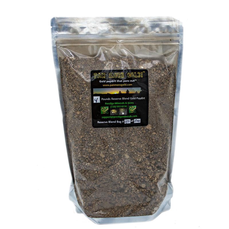 Colorado Gemstone and Crystal Paydirt Kit - 4 pounds paydirt, gold pan, snuffer bottle, tweezers, and vial