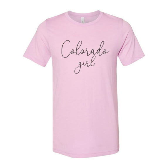 "Colorado Girl Shirt, CO Girl, Colorado Is Home, CO Girl T, State Attire, CO Apparel, Colorado Pride, Colorado Girl, Born In Colorado, Lilac, MEDIUM"