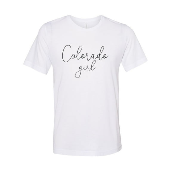 "Colorado Girl Shirt, CO Girl, Colorado Is Home, CO Girl T, State Attire, CO Apparel, Colorado Pride, Colorado Girl, Born In Colorado, White, XL"
