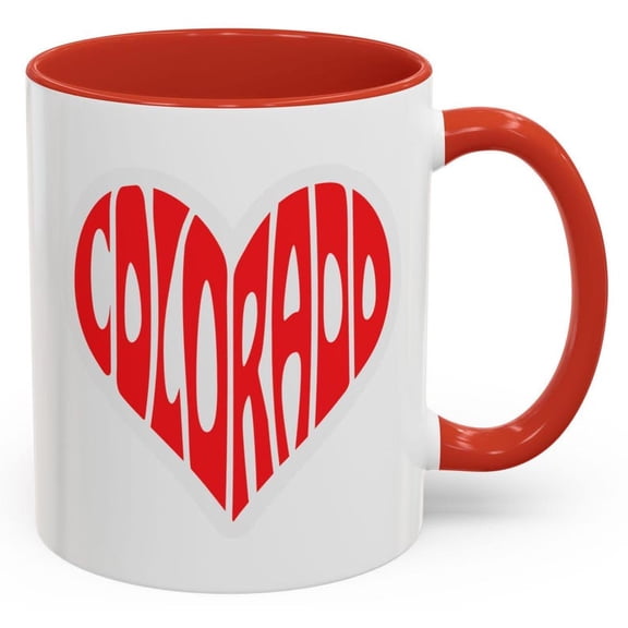 Colorado Heart Accenoffee Mug Perfect for Colorado Lovers, Gif, Home DE1cor, PerS1onalized Mugs, Coffee Lovers