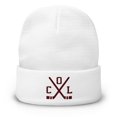 thumbnail image 1 of Colorado Hockey Sticks Retro COL Winter Beanie Cap Hat (White), 1 of 3