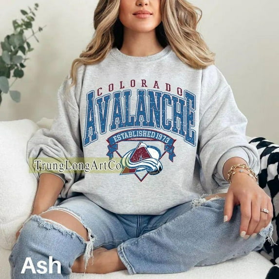 Colorado Hockey Sweatshirt Crewneck, Vintage Avalanche shirt, Colorado Hockey Fan shirt, Hockey Tee, Avalanche Sweatshirt