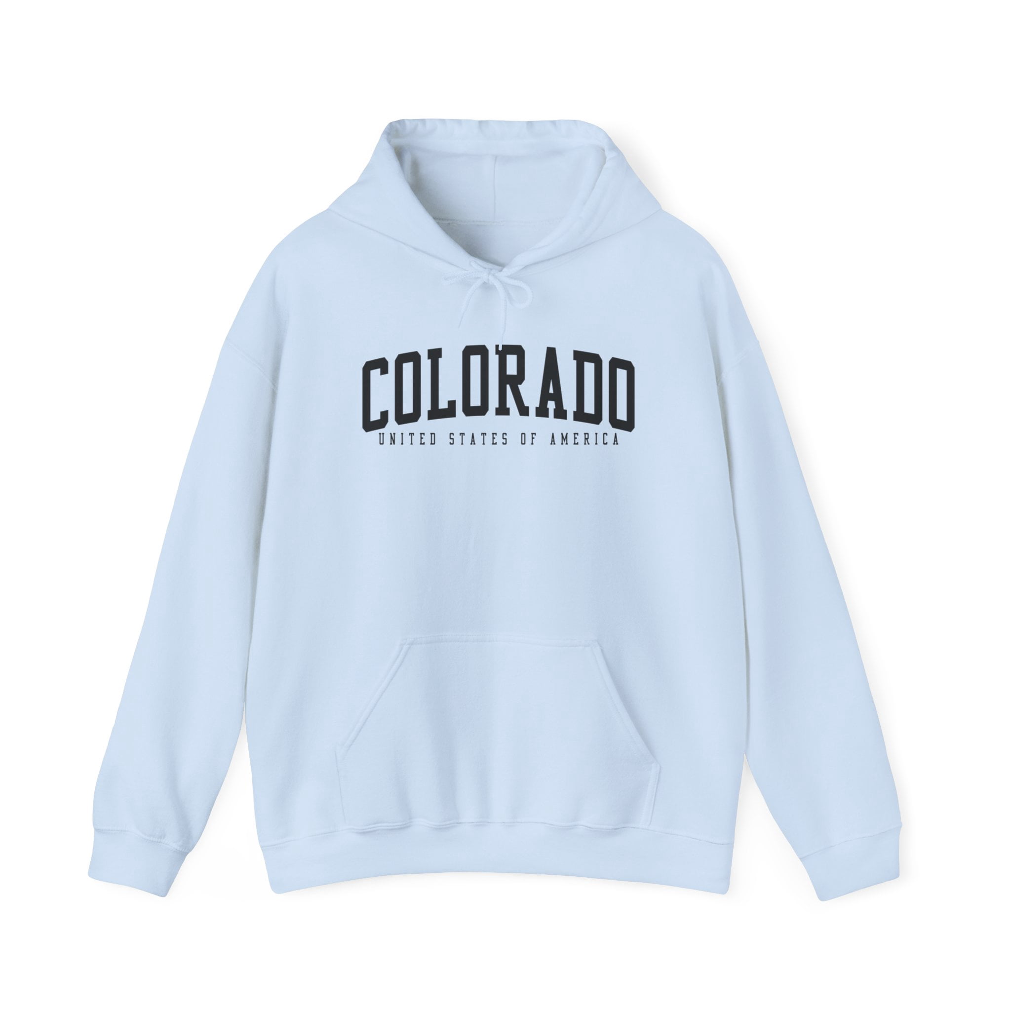 UGP Campus Apparel Colorado State Rams Basic Block Hoodie - Unisex, Printed In USA (Small, White) - View #2