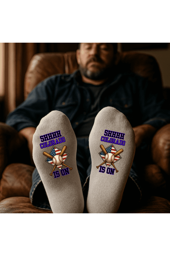 Colorado Is On Baseball Socks | Funny Game-Day for Men | Baseball Gift | Sports Fan