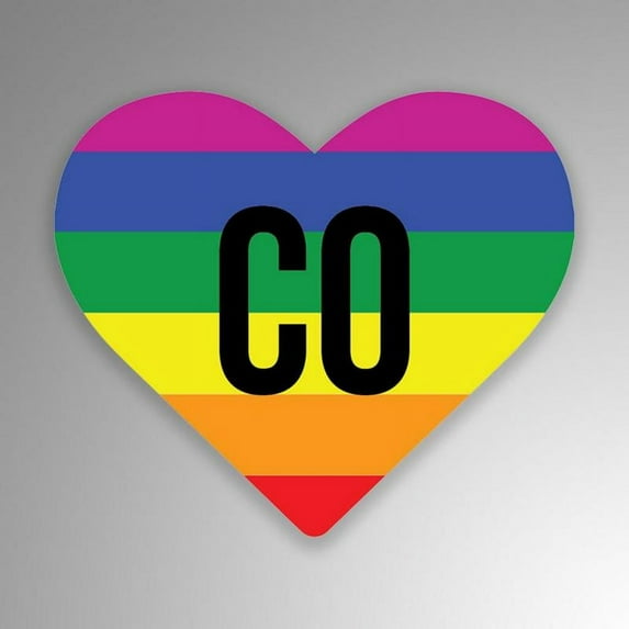 Colorado LGBT Pride State 2-Pack Decal Sticker 3.25 Inches UV Resistant Laminate | PD826