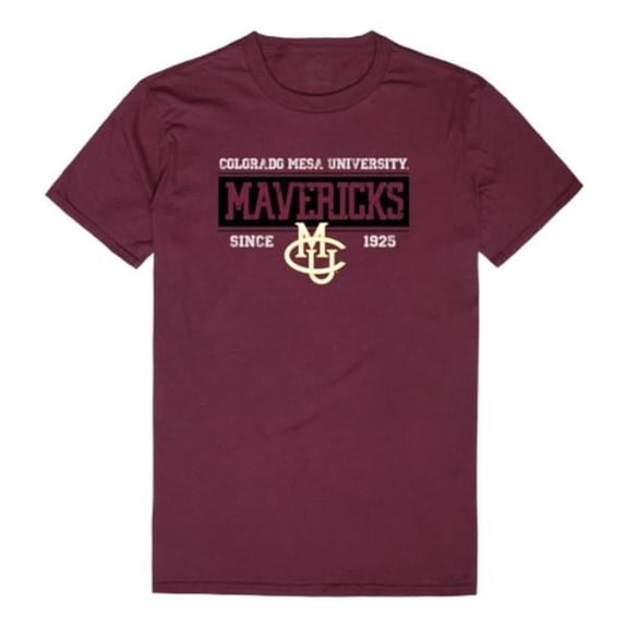 Colorado Mesa University Established T-Shirt, Maroon & White - Extra Large