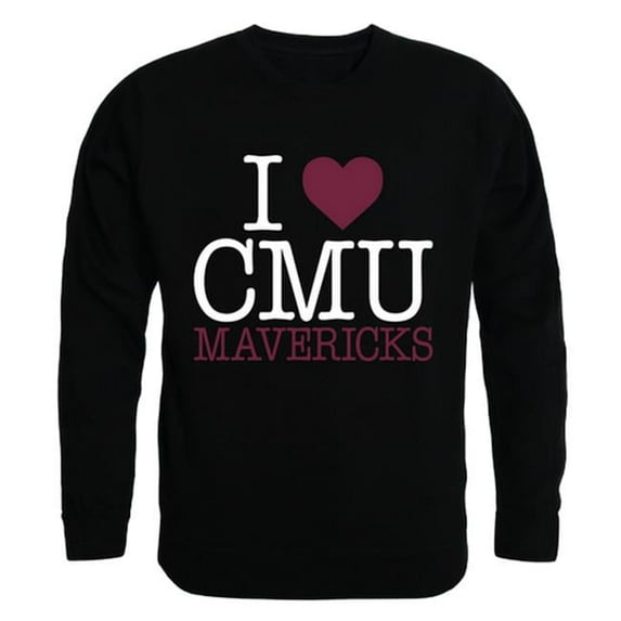 Colorado Mesa University I Love Crewneck T-Shirt, Black - 2XL