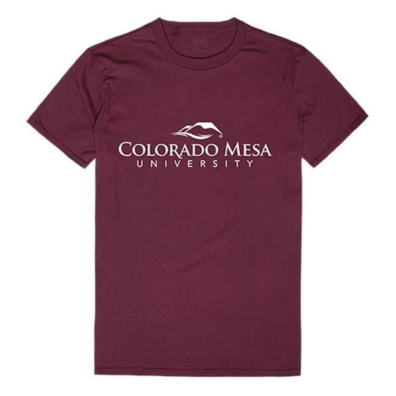 Colorado Mesa University Men Institutional T-Shirt, Maroon White - Large