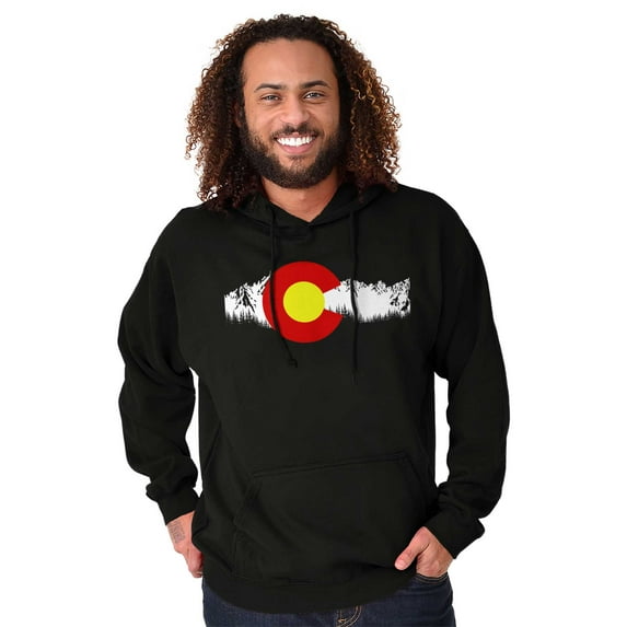 Colorado Mountain Hiking CO Souvenir Unisex Plus Fleece Graphic Hoodie Brisco Brands 2X
