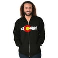 thumbnail image 1 of Colorado Mountain Hiking CO Souvenir Unisex Fleece Graphic Zip Up Hoodie Brisco Brands 3X, 1 of 5
