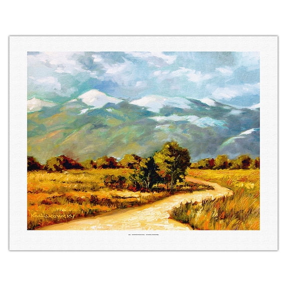 Colorado Mountains - From an Original Color Painting by Wade Koniakowsky - Fine Art Rolled Canvas Print 20in x 26in