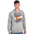 thumbnail image 1 of Colorado Mountains Home State Pride Unisex Fleece Graphic Zip Up Hoodie Brisco Brands 2X, 1 of 5