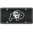 thumbnail image 1 of Colorado NCAA Buffaloes 12x6 Carbon Fiber Design Metal License Plate Auto Tag, 1 of 8