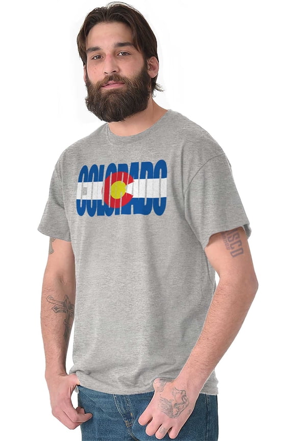 Colorado Native Pride State Flag Plus Size Crewneck Graphic Tee Shirt Brisco Brands 2X