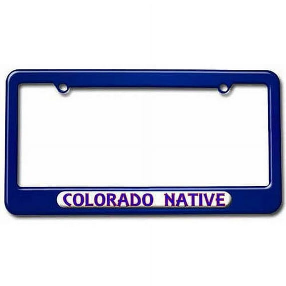 Colorado Native, State Pride License Plate Tag Frame, Multiple Colors