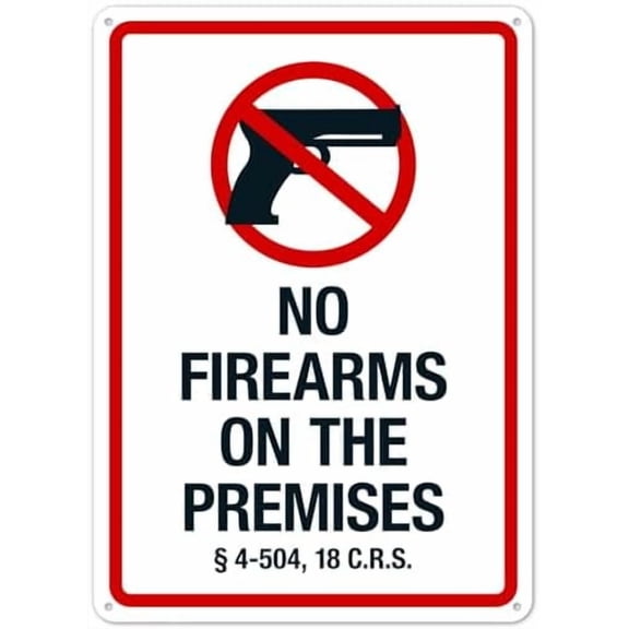 Colorado No On The Premises Sign Facility Signs Metal Sign NO.27373 Metal Tin Sign 8x12 Inch - Clear Warning for Home & Business Use