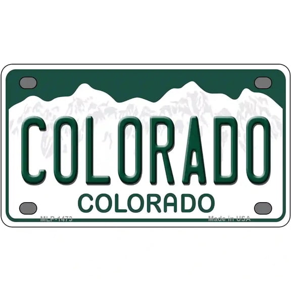 Colorado Novelty State Metal License Plate 4" x 2.2" Mini