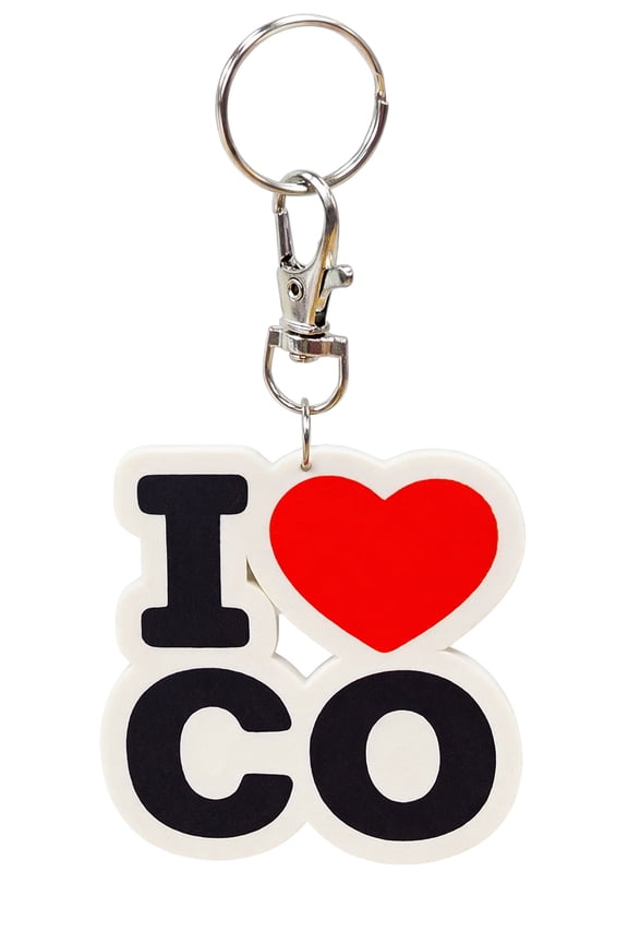 Colorado Pride Keychain with Lobster Clasp, Thermoplastic Polyester, Made in USA
