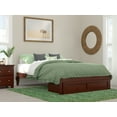 thumbnail image 1 of AFI Colorado 14" Queen Wood Platform Bed Frame with Foot Drawer Storage, Walnut, 1 of 6