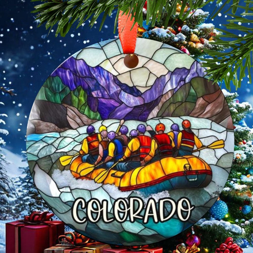Colorado Rafting Christmas Ornament, Ceramic, Acrylic - Destination ...