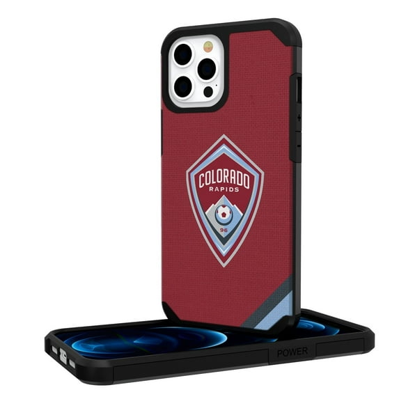 Colorado Rapids iPhone Diagonal Stripe Design Rugged Case