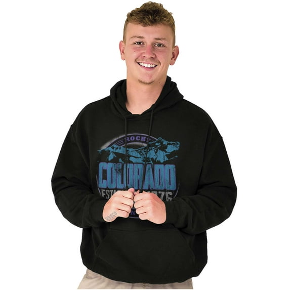 Colorado Retro Rocky Mountain Trip Unisex Plus Fleece Graphic Hoodie Brisco Brands 2X