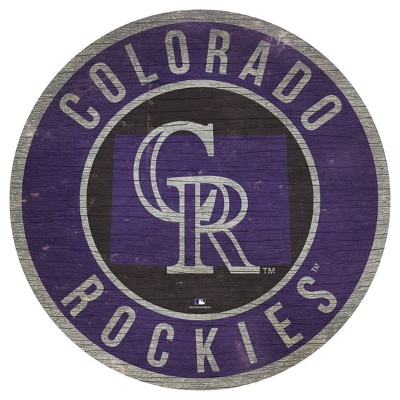 Colorado Rockies 12'' x 12'' State Circle Sign