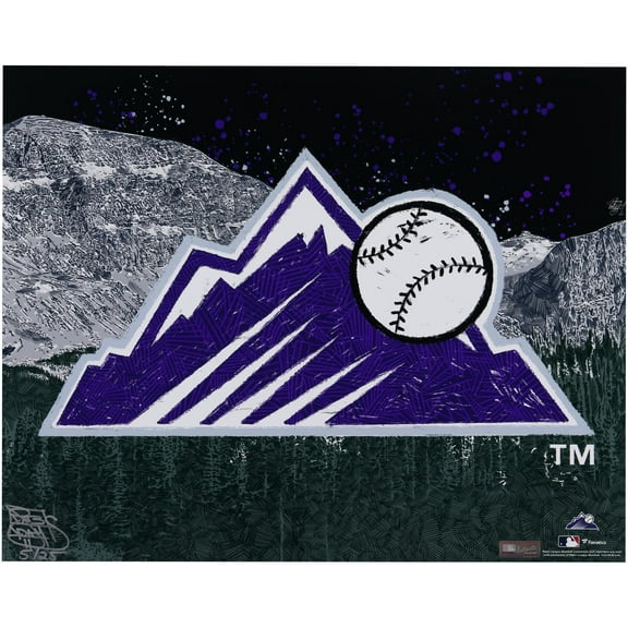 Colorado Rockies 16" x 20" Photo Print - Designed and Signed by Artist Maz Adams - Limited Edition 25 - Fanatics Authentic Certified