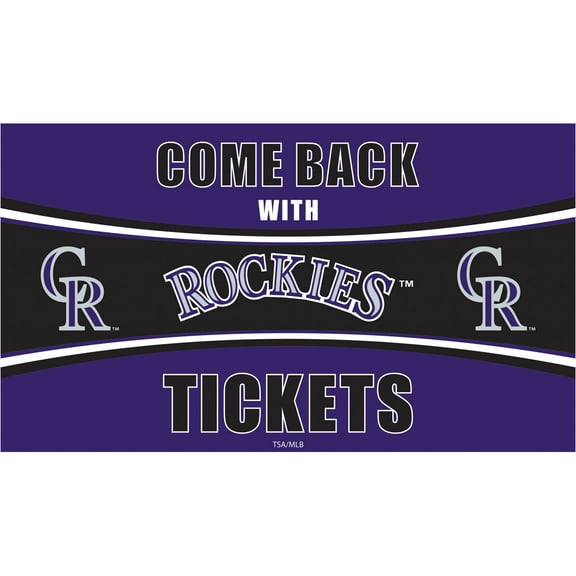 Colorado Rockies 28" x 16" Come Back With Tickets Indoor/Outdoor Trapper Mat