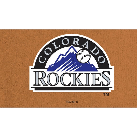 Colorado Rockies 28" x 16" Primary Logo Coir Mat