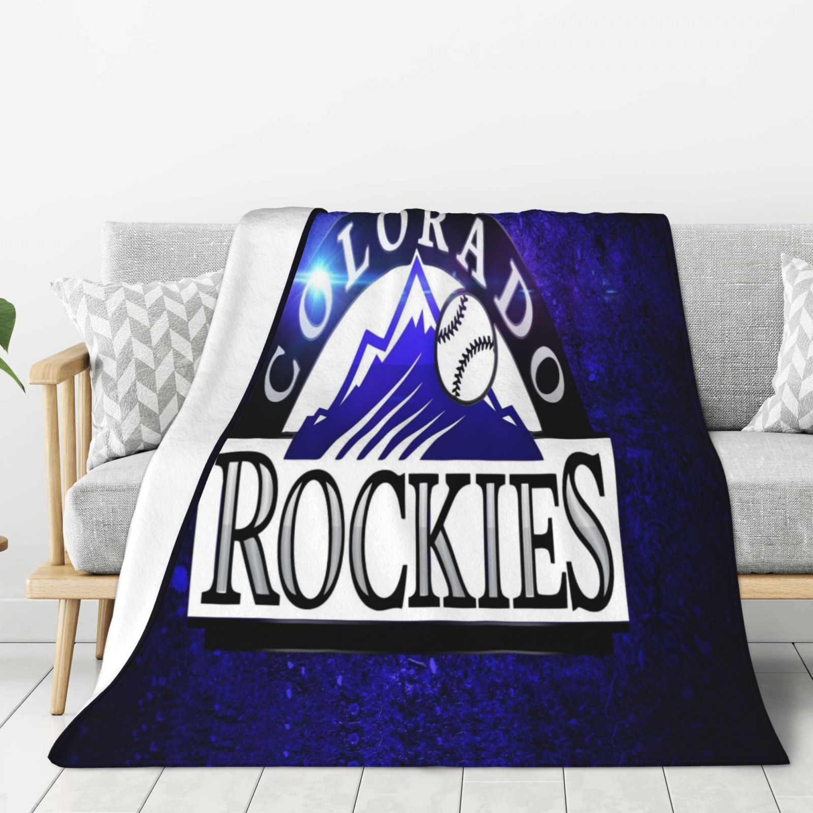ColoradoRockies Baseball Sports Throw Blanket 80"X60" Thicken Soft