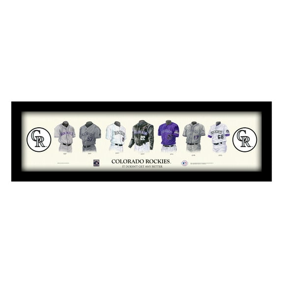Colorado Rockies Cooperstown Collection Framed Uniform Heritage Art Print