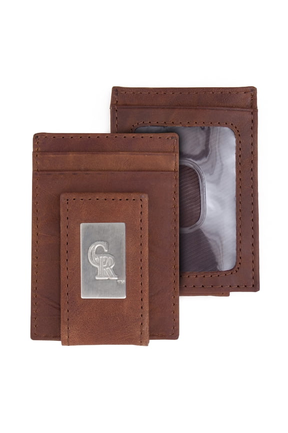 Colorado Rockies Leather Front Pocket Wallet