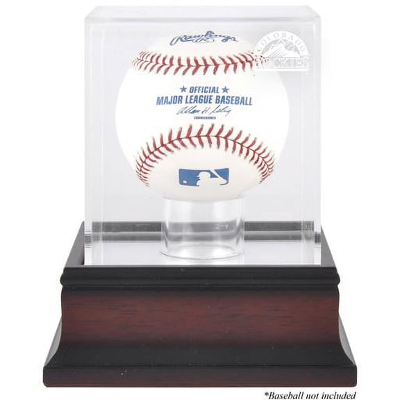 Colorado Rockies Mahogany Baseball Logo Display Case