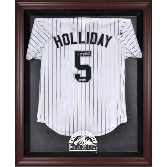 Colorado Rockies Mahogany Framed Logo Jersey Display Case
