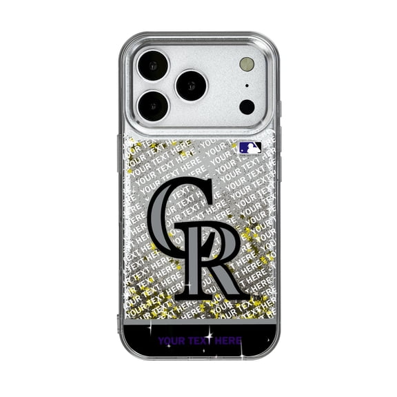 Colorado Rockies iPhone Personalized Glitter Case