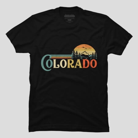 Colorado Rocky Mountain Boulder Hiking T-shirt M2982500, Up to Size 5XL