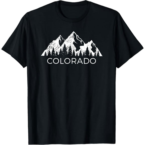 Colorado Rocky Mountain Distressed Landscape Unisex Graphic T-Shirt