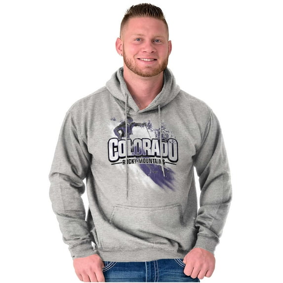 Colorado Rocky Mountains Aspen Skier Hoodie Sweatshirt Women Men Brisco Brands S