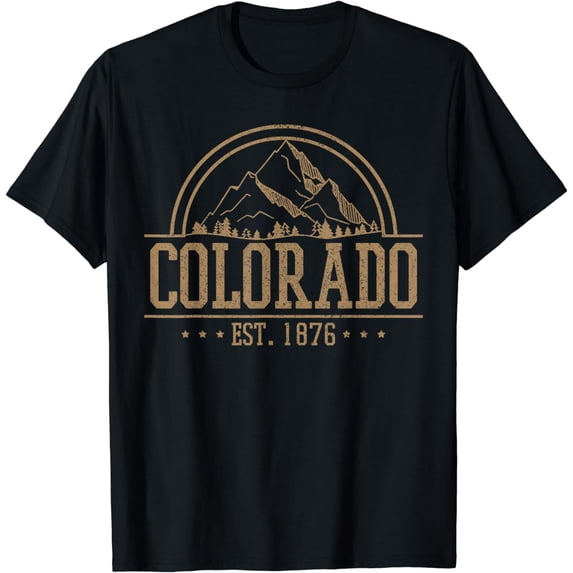 Colorado - Rocky Mountains Est. 1876 Hiking Outdoor Gift T-Shirt