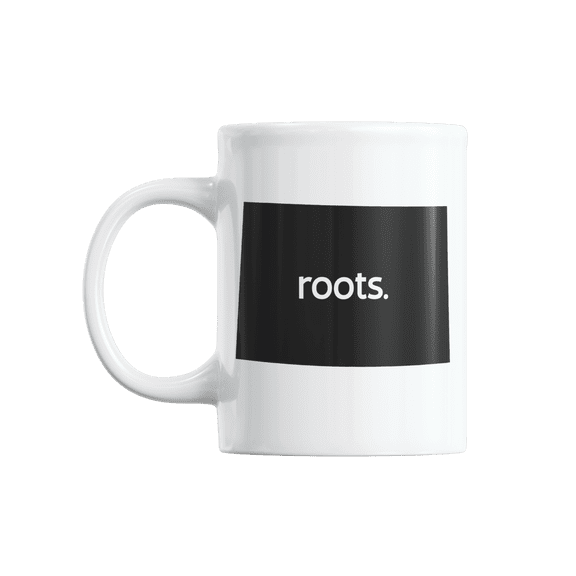 Colorado Roots & CO USA State Map Outline, US Citizen Coffee & Tea Mug Cup (11oz)