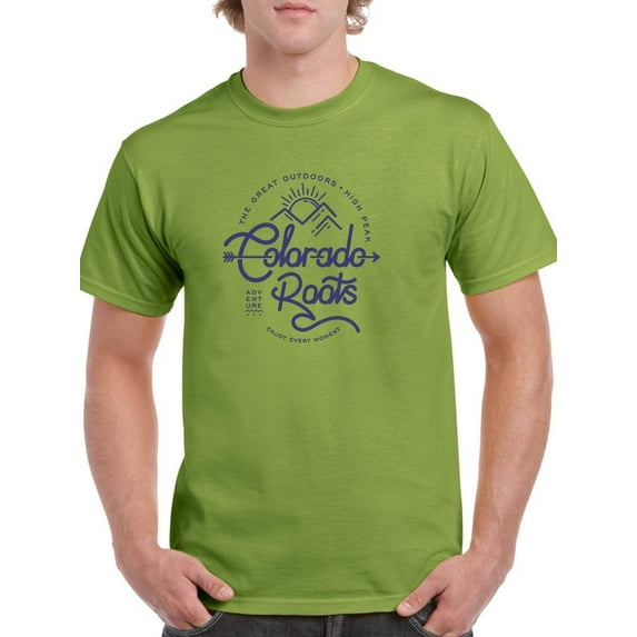 Colorado Roots Lineart T-Shirt Men -Image by Shutterstock, Male Large