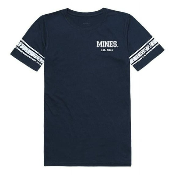 Colorado School of Mines Women Practice Football Short Sleeve T-Shirt, Navy - Extra Large