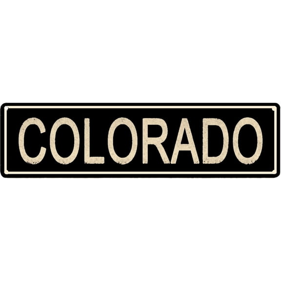 Colorado Sign, America State Name Vintage Tin Sign Street Metal Sign Retro Wall Decor for Office/Home/Classroom - Best Decor Gift Ideas for Women Men Friends 6"x16"